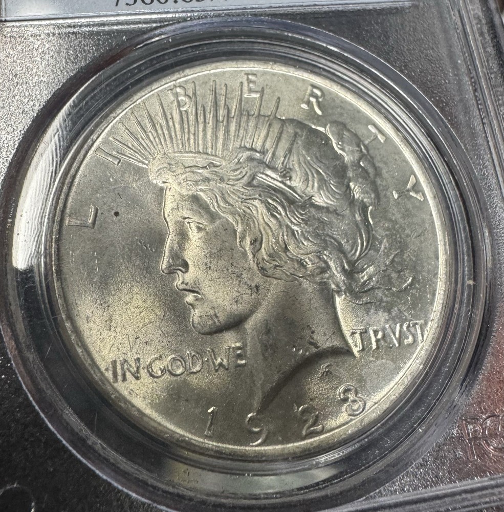 1923 $1 PCGS MS65 - Peace Dollar GEM UNC