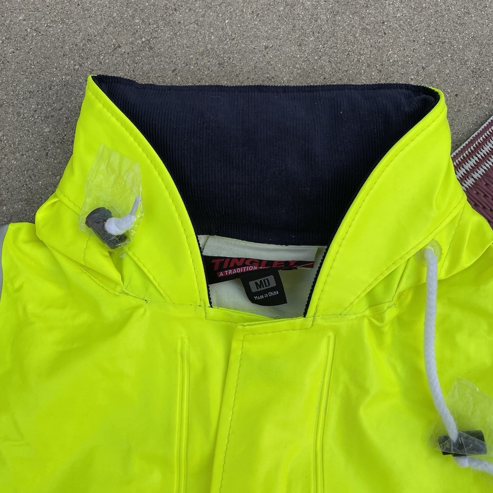 Tingley Jacket Men Medium Hi Vis Eclipse Flame Resistant Rain Coat GWP Yellow