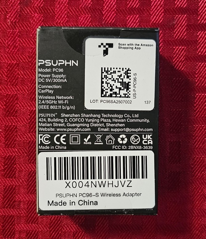 PSUPHIN WIRELESS ADAPTER PC96 PLUG & PLAY, AUTO CONNECT