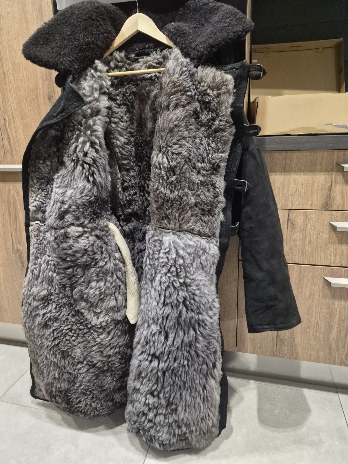 VTG Soviet Army Uniform Military Sheepskin Coat Bekesha Tulup Shearlin 58/3 NEW