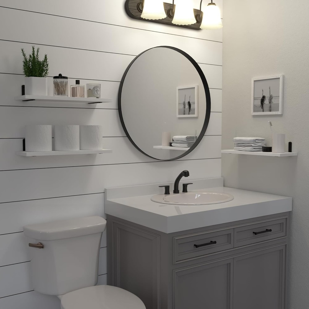 Floating Shelves, 3 Sets Wall Wooden Shelves Basic, White