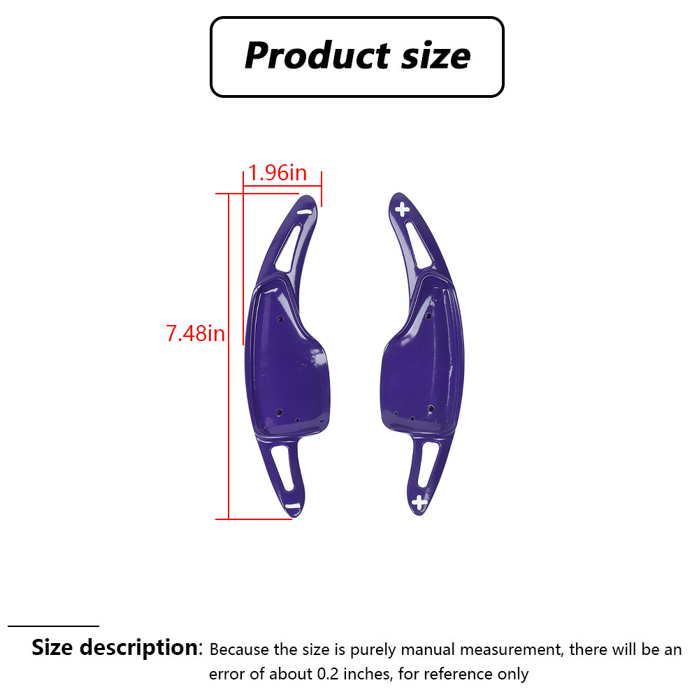 2Pcs Steering Wheel Shift Paddle Shifter Extension Trim For Chevy Camaro 2017-24