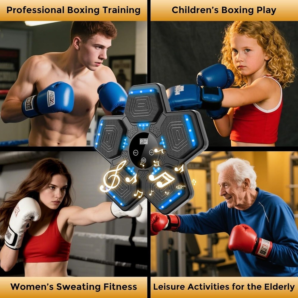 Compact Multi-Function Boxing Machine for All Skill Levels - Music Enabled