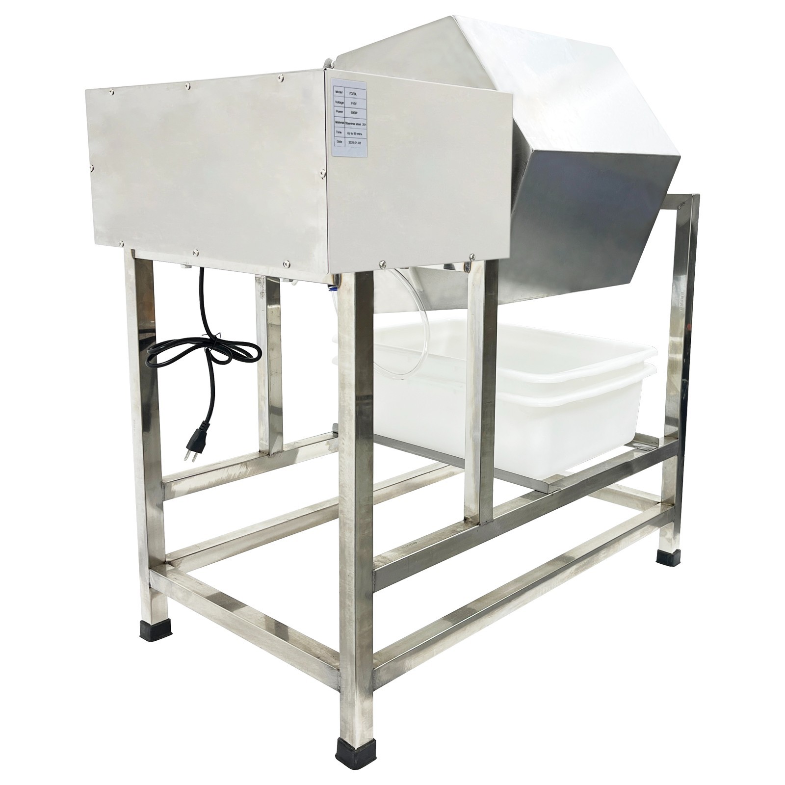 1 PC Fully Automatic Vacuum Pump Meat Tumbler Marinator Hexagonal Max 82 lbs