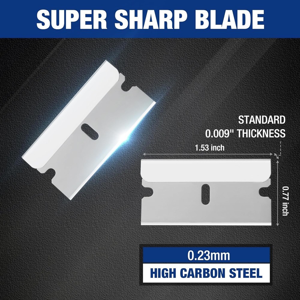 Durable 50-Pack Industrial Scraper Razor Blades – Sharp & Long-Lasting Edges