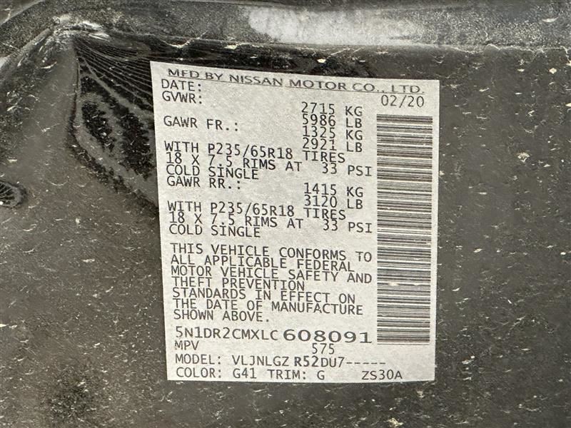 Camera/Projector Front View Camera Fits 19-20 PATHFINDER 2671723
