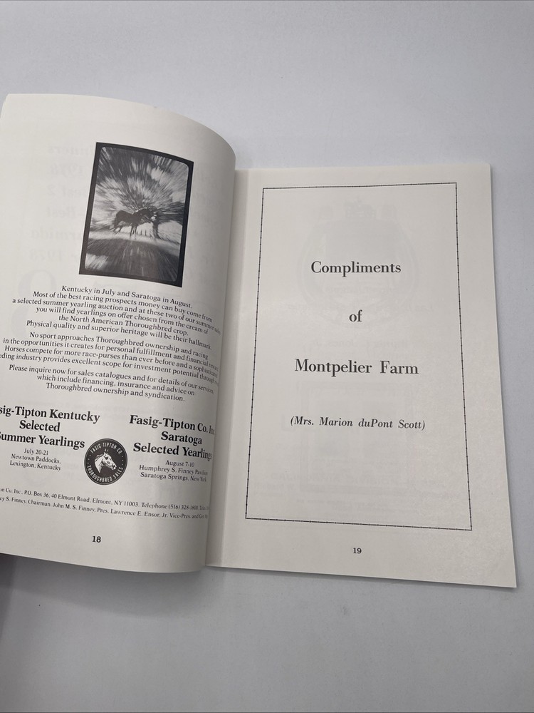 1979 National Turf Writers Association 20th Annual Dinner Program