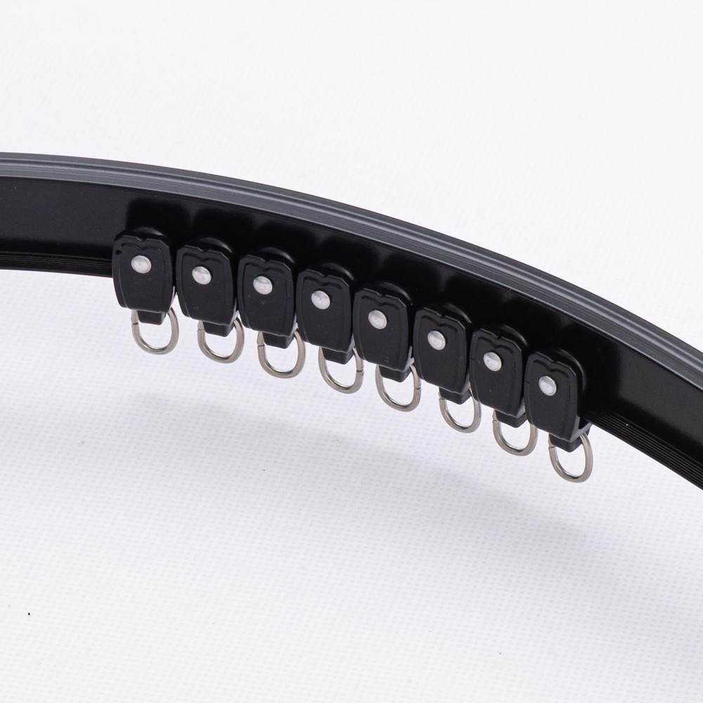 Bendable Ceiling Curtain Track Black Pulley 20pcs