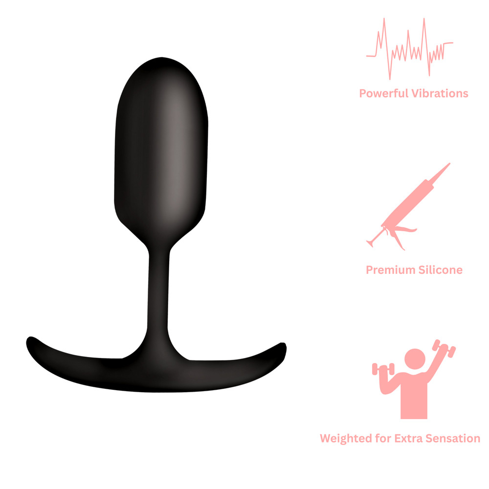 Vibrating Weighted Silicone Anal Plug Remote Control Probe Rechargeable Medium