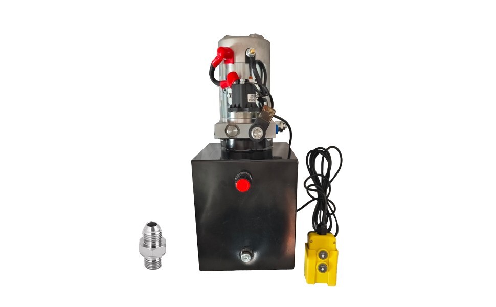 10 Quart Single Acting Hydraulic Pump Dump Trailer DC 12V Unit Pack Power Unit