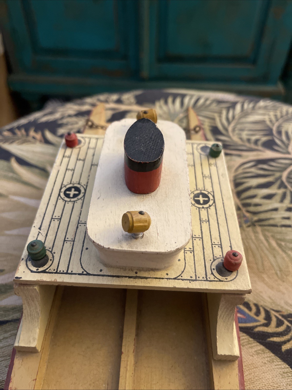 Vintage Toys Wooden Ferry Boat