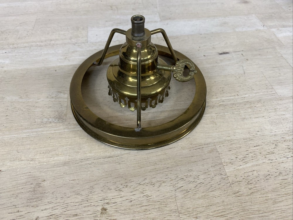 Vintage lampshade holder 6" socket part GWTW 3" HURRICANE Solid Brass