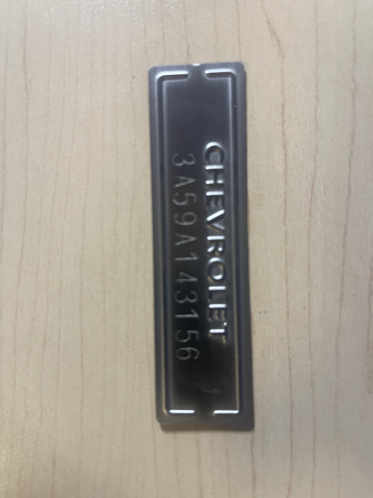 CHEVY CHEVROLET DOOR DASH TAG DATA SERIAL NUMBER PLATE *Stamped w/ Your Number*
