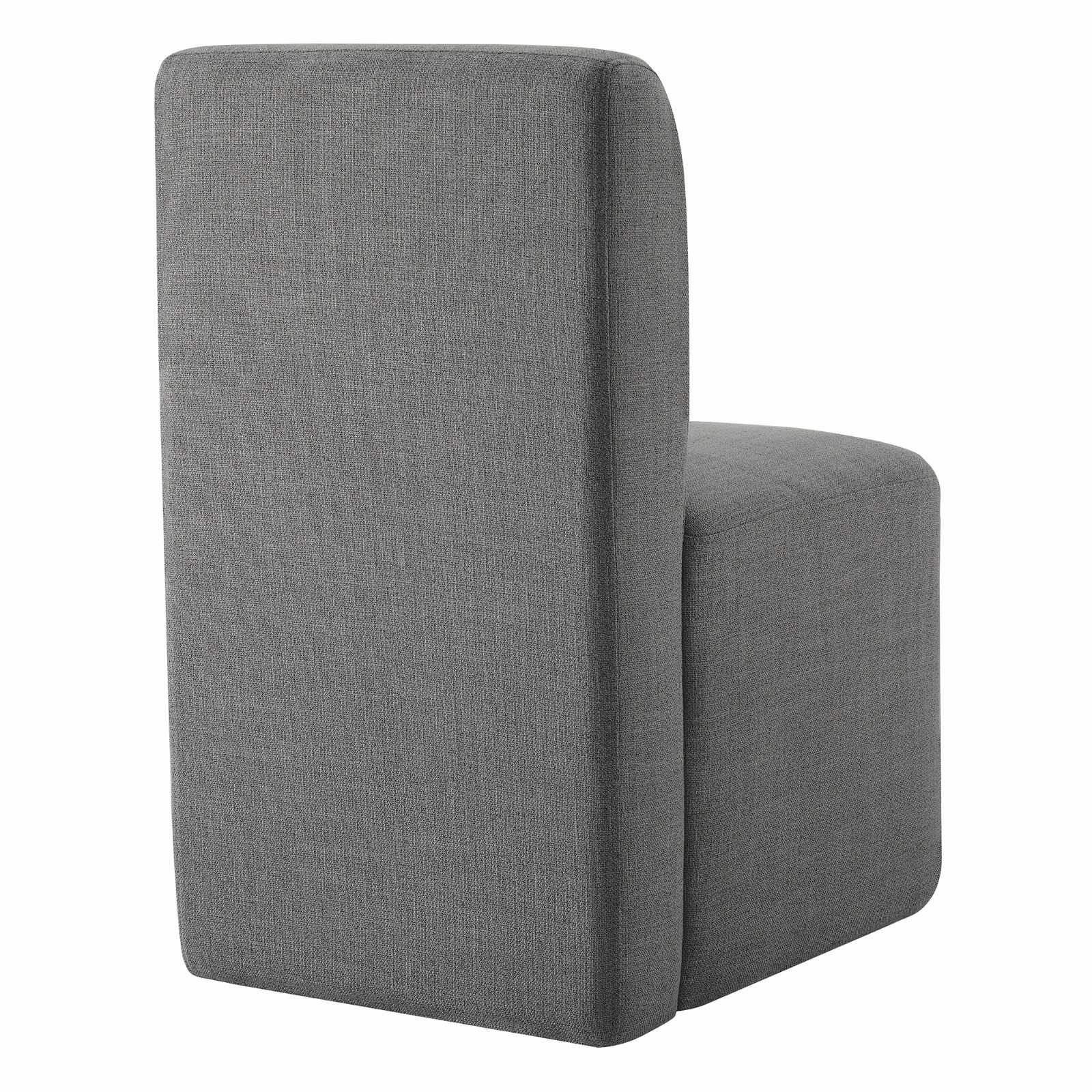 CHITA Dining Chairs with Casters Set of2, Upholstered Armless Rolling Chairs