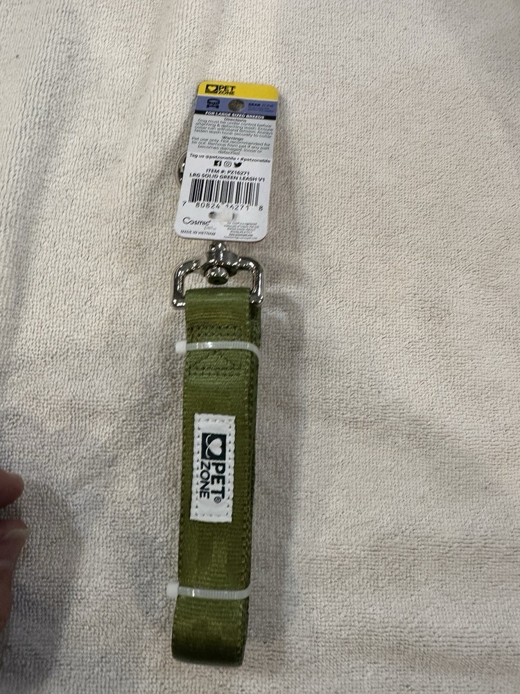 Pet Zone Solid Large Sized Dog Leash 6ft Green