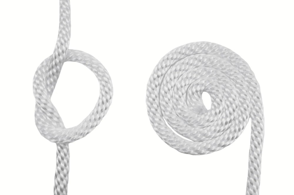 3/8 200'' White Industrial Smooth Solid Braid Nylon Polyester Derby Rope