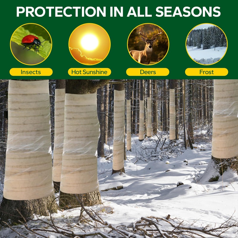 115Ft Breathable Tree Wrap Trunk Guard Cover for Small Tree Sapling Damaged Bark