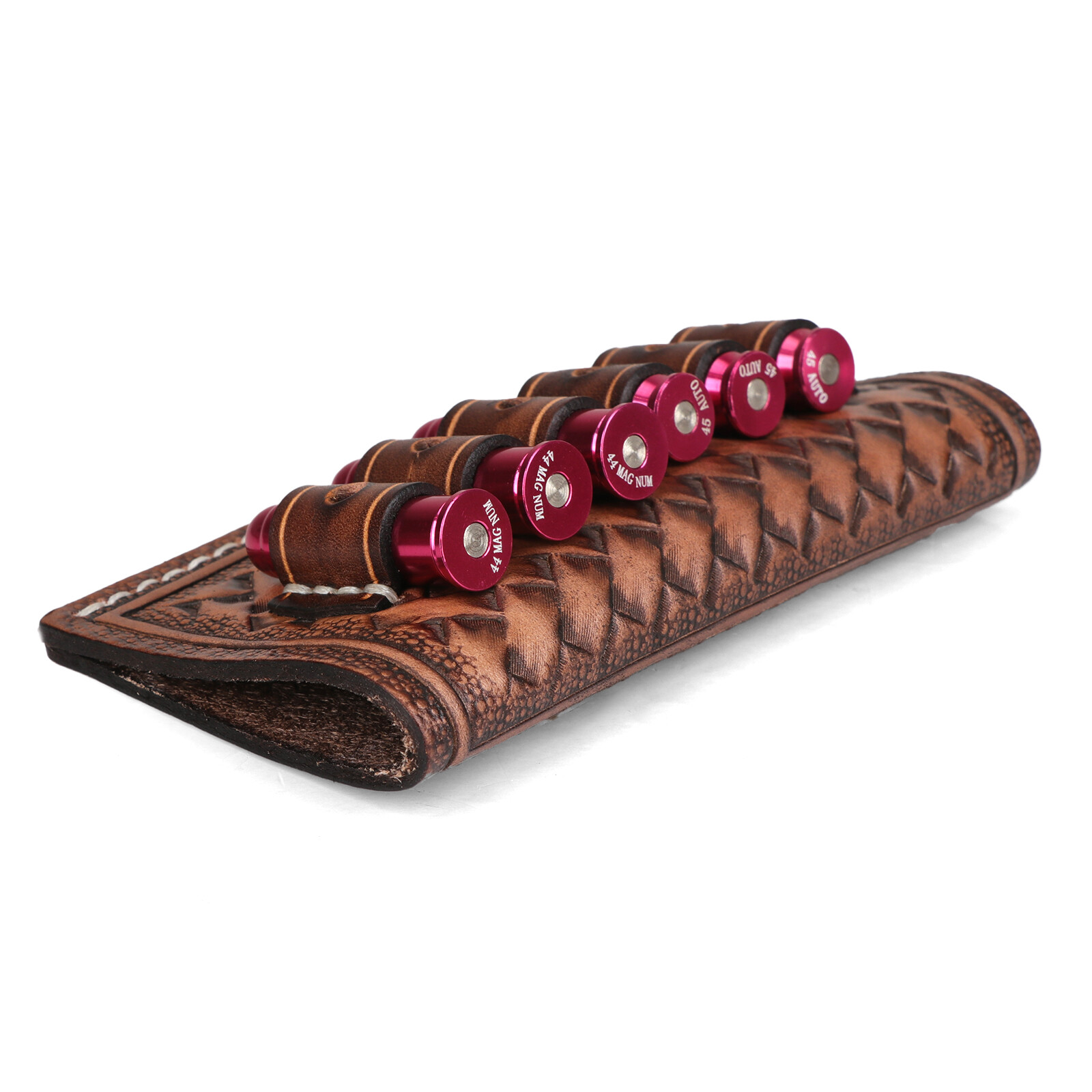 TOURBON 6 Rounds Leather .38/.357/44 Mag Rifle Ammo Belt Holster Slide Gift US