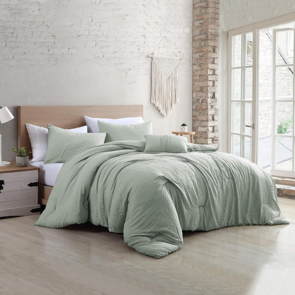 Beck Spa Queen 4-Piece Garment-Washed Comforter Set by