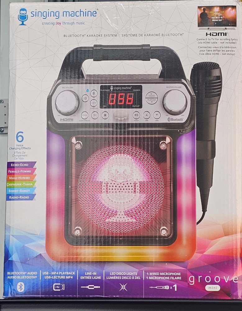 Singing Machine Portable Bluetooth Karaoke System
