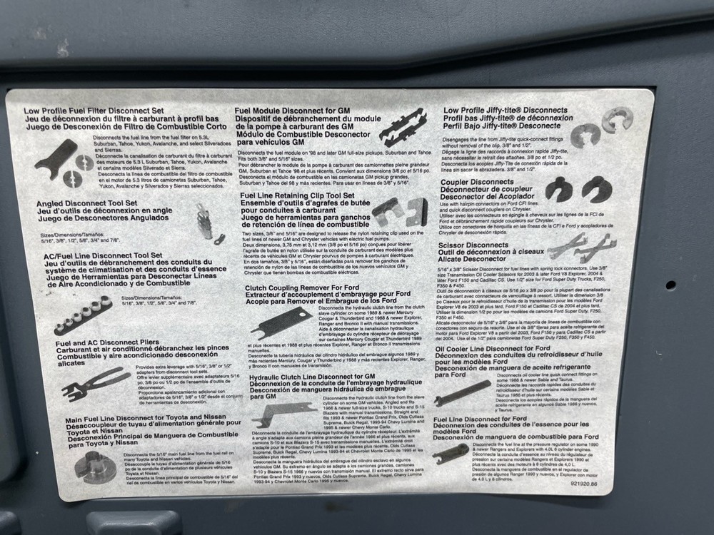 FUEL FILTER DISCONNECT SET (P03050107)