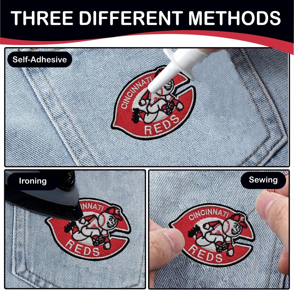 Reds MLB Baseball Team Logo Iron On patch - Sew Patch - Embroidered Patch