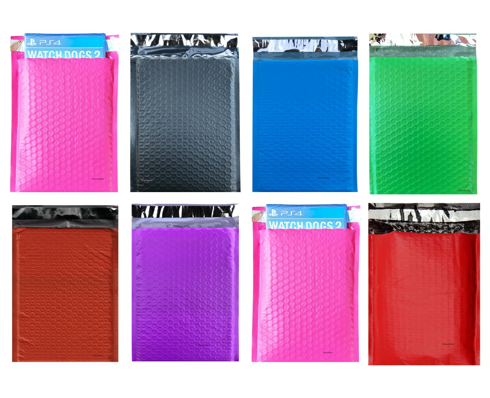 #0 6x10, 6.5x10 Colors Poly Bubble Mailers Padded Envelopes Shipping Bags X-Wide