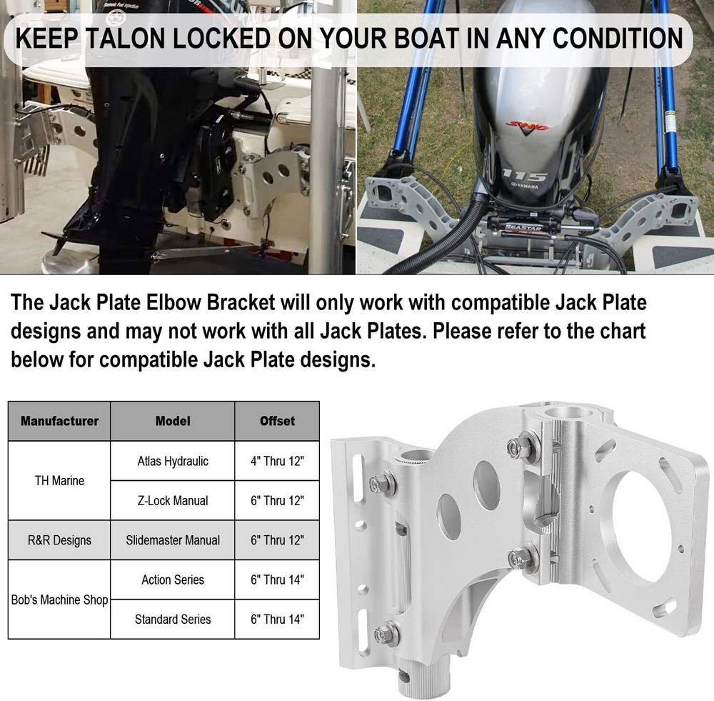 1810340 Talon Side Mounted Jack Plate Adapter Bracket Mount Extension Plate Tool
