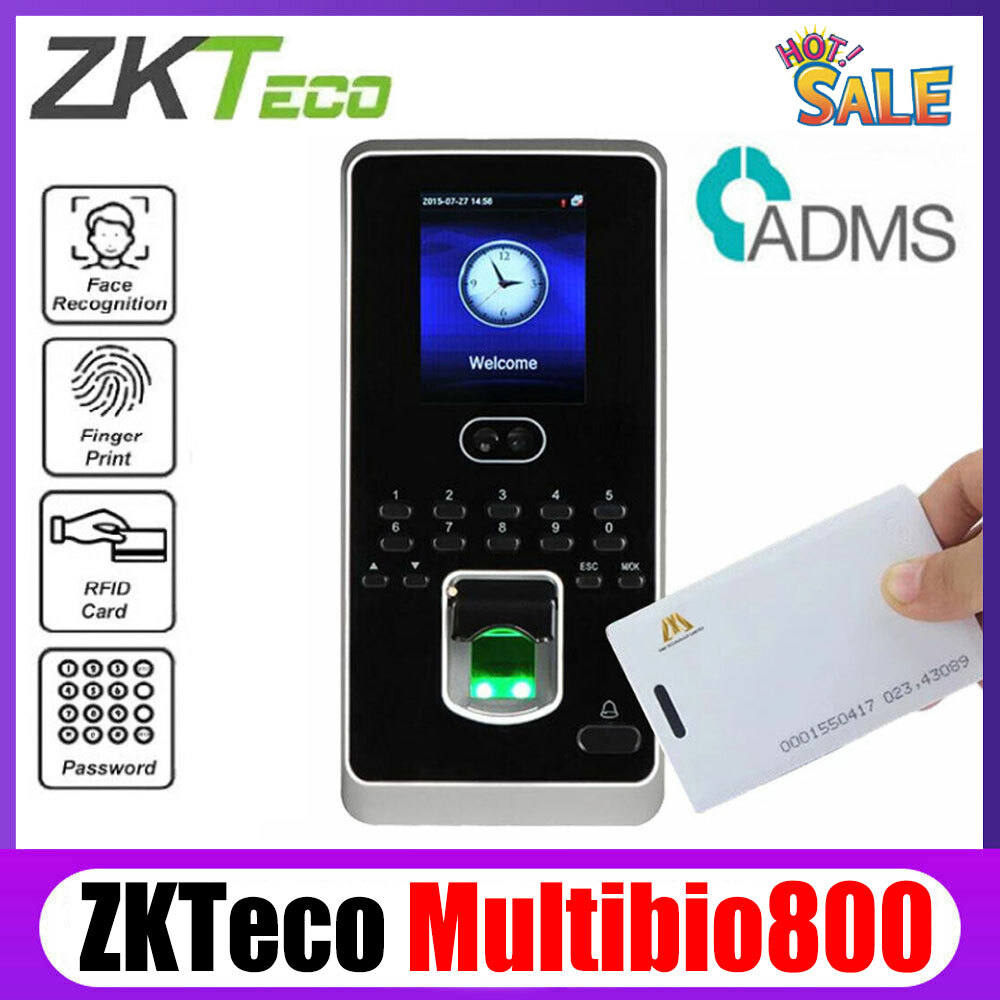 ZKTeco MultiBio800 Face Fingerprint Recognition Time Attendance Access Control