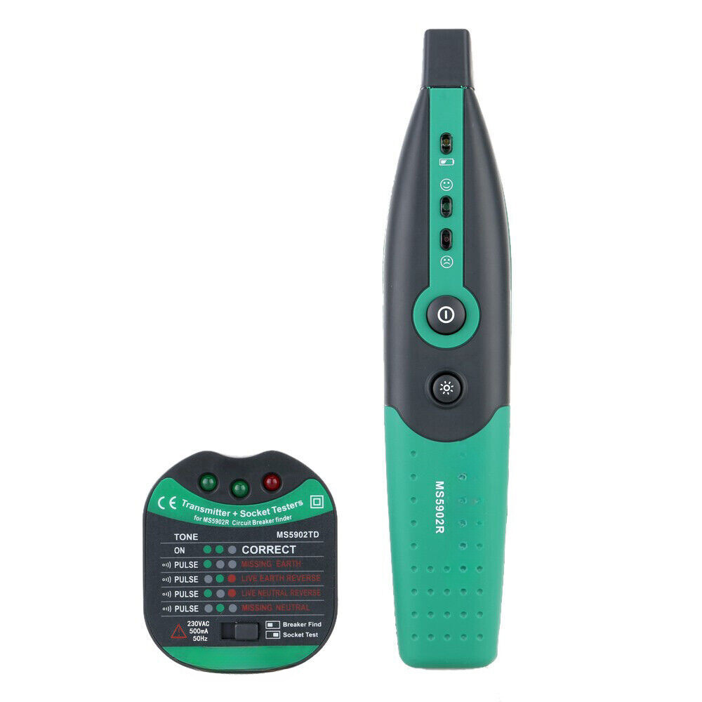 MS5902 Automatic Circuit Breaker Finder Fuse Socket Tester with Flashlight Tool