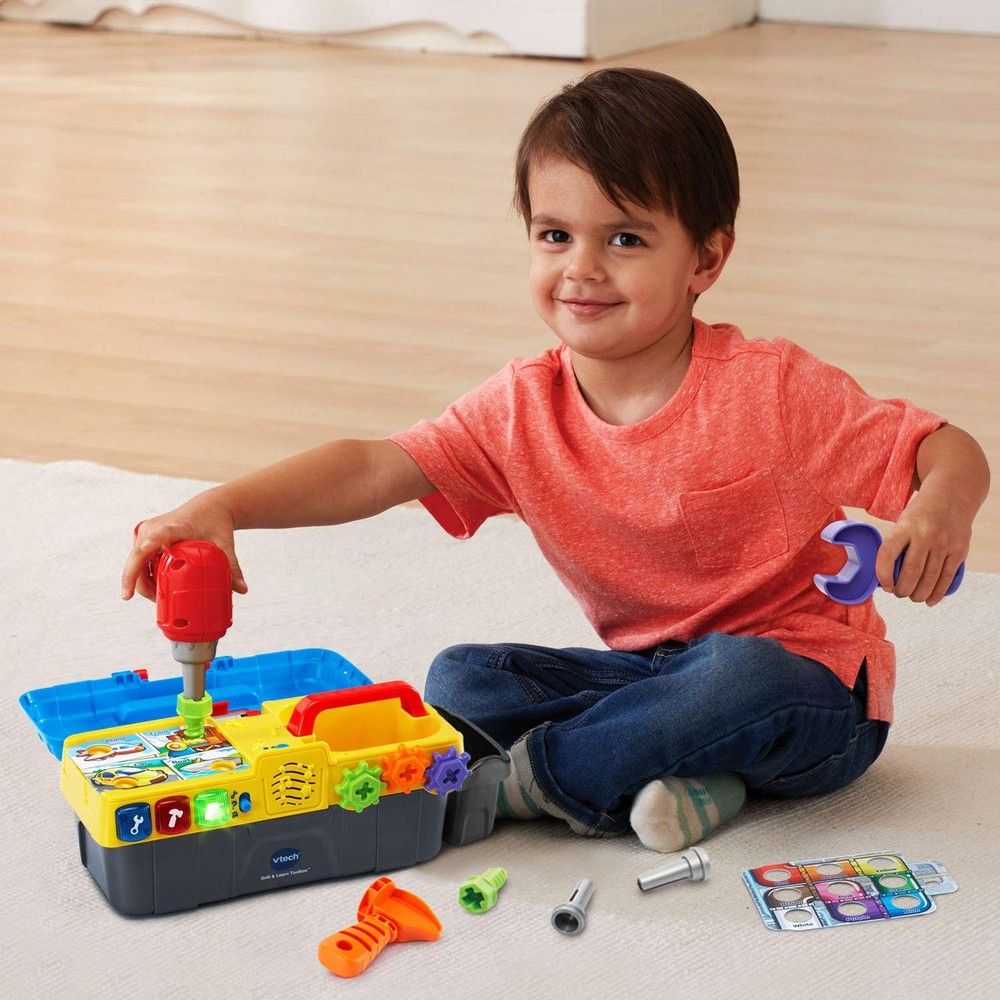 VTech Drill and Learn Toolbox 12.6" x 5.7" x 4.9", Multicolor