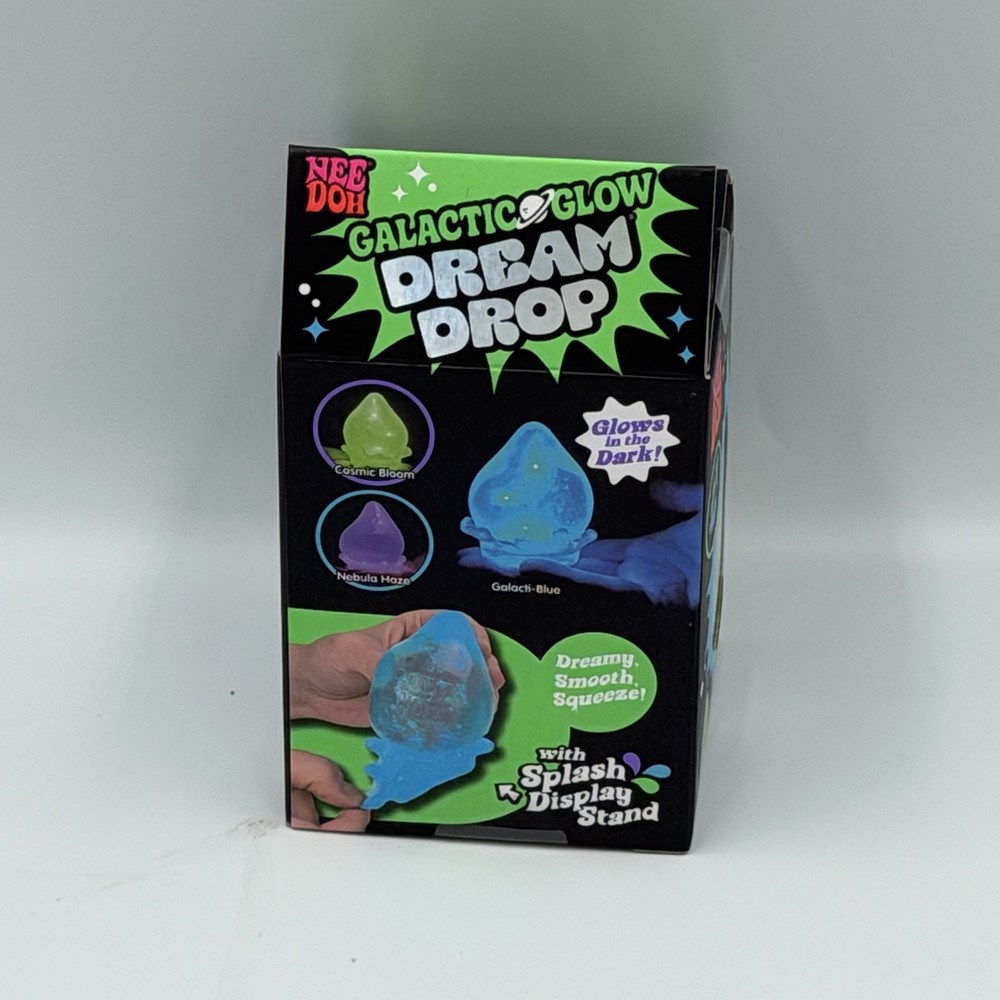 Needoh Galactic Glow Dream Drop Green EXTREMELY HTF Authentic Nee Doh