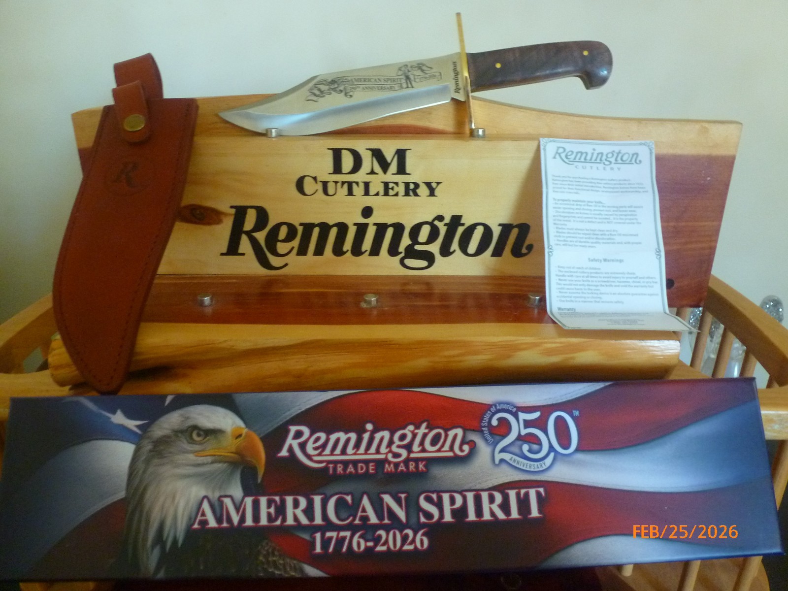 Remington 250th Anniversary American Spirit 1776-2026 Bowie Knife USA - NIB