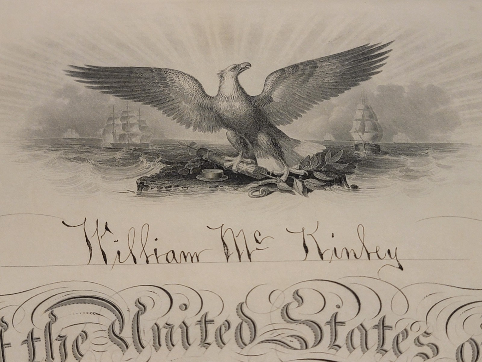 🌟 RARE President William McKinley SIGNED U.S. Marine 1900 Military Appointment