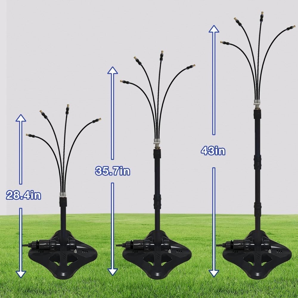🆕 Standing Misting Cooling System 26.2FT + 4 Brass Misting Nozzles BLACK