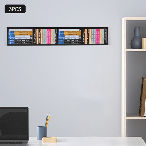 3*Stand Organizer CD Wall Mount Rack DVD Holder Media Storage Disk Case Display