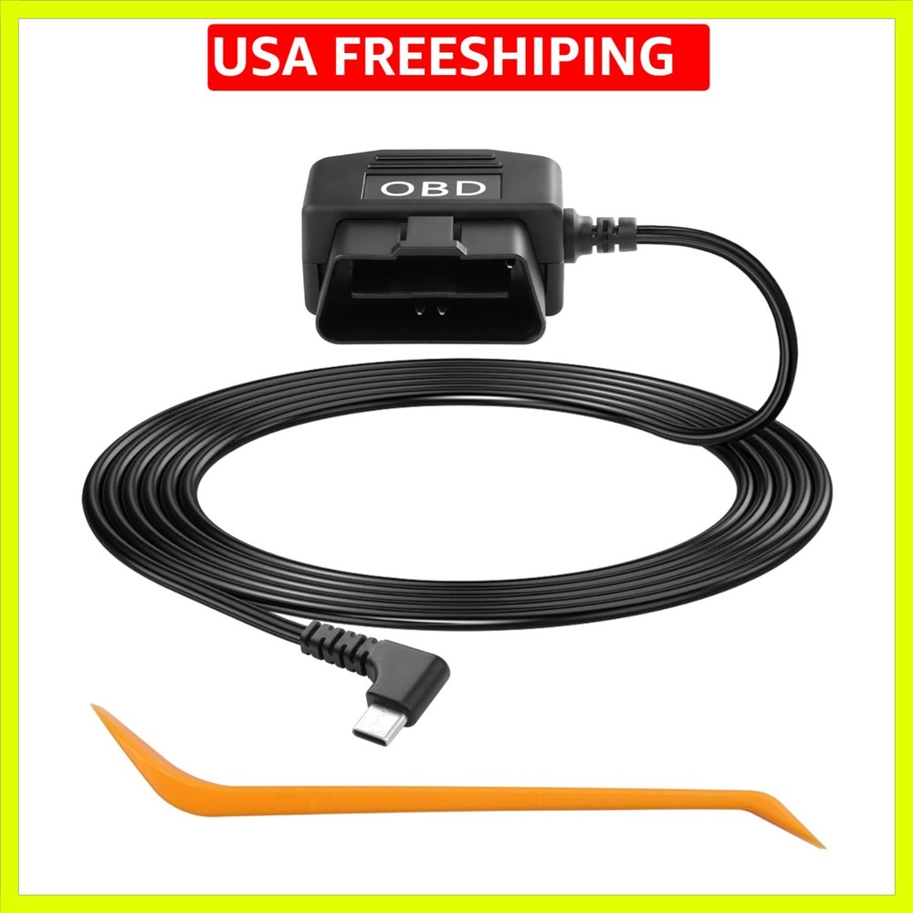 OBD Power Cable for Dash Camera to Type C Adapter Hardwire Charger Cable 24 H...