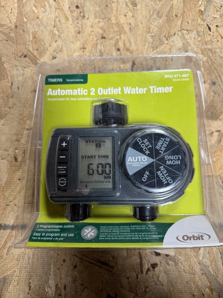 Orbit Automatic 2 Outlet Water Timer. Model # 56906.