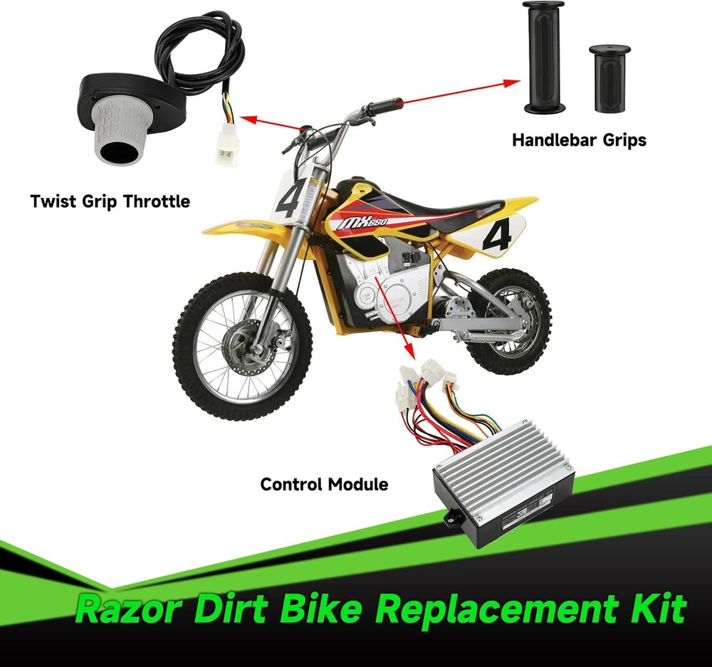 36V Controller and Throttle Compatible with Razor MX500 MX650 Dirt Bike