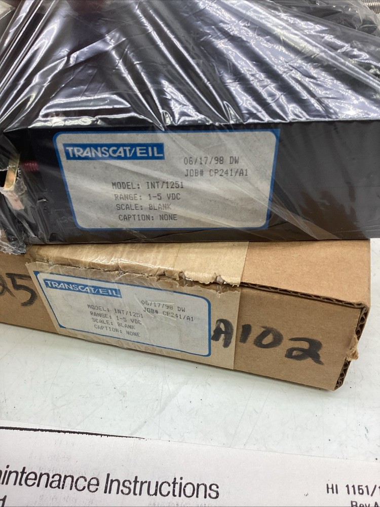 Transcat/EIL Panel Meter INT/1251 1-5VDC NIB