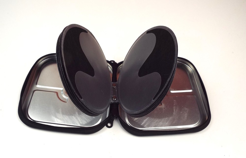 CD cases for 24 CDs in Silver tin case.