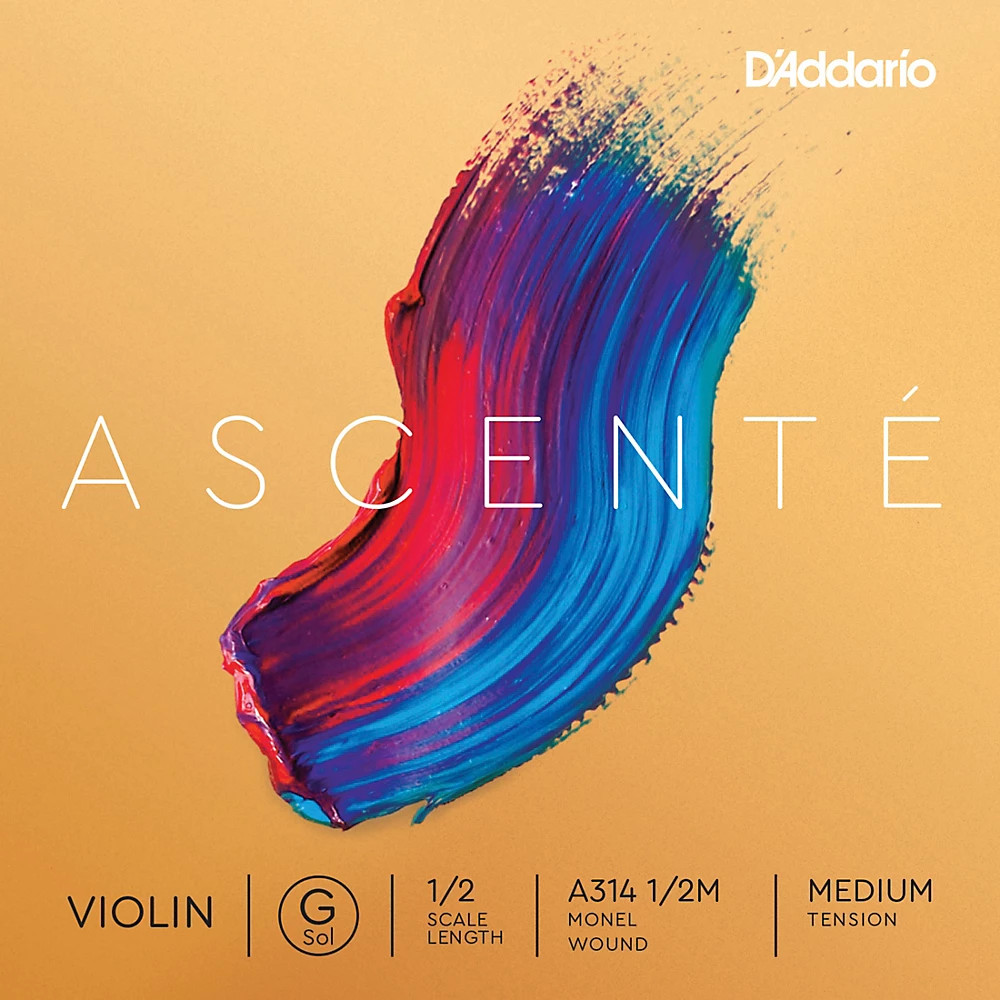 D'Addario Ascente Violin G String 1/2 Size, Medium