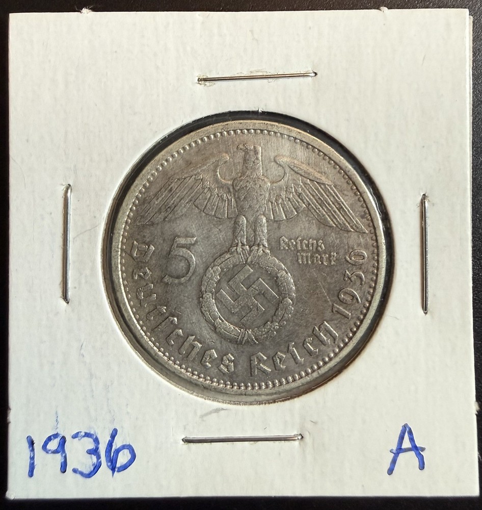 GERMANY 5 MARK COIN - Third Reich - SILVER German