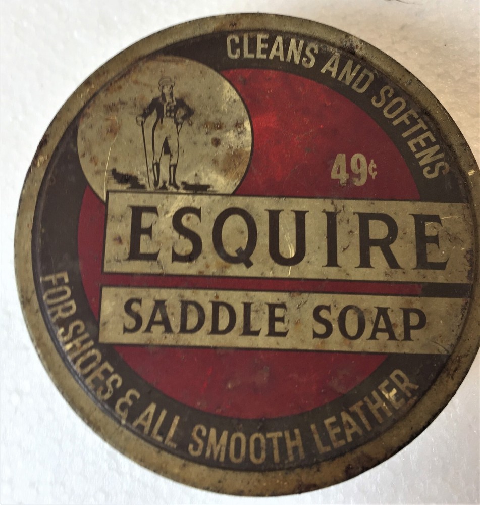 Vintage Esquire Saddle Soap Empty Tin