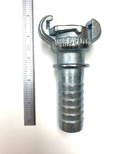 1" BARBED UNIVERSAL COUPLER FITTING WATER COUPLER ZINC W/ COTTER PIN