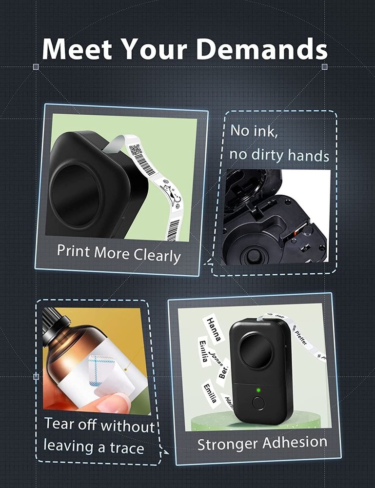 Phomemo Mini Pocket Label Maker Sticker Machine Thermal 12/14/15mm Paper Printer