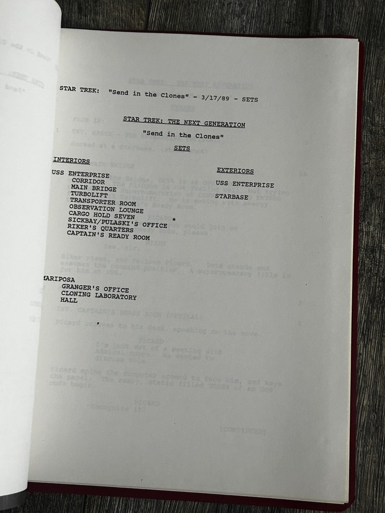STAR TREK Script The Next Generation Up The Long Ladder 4th Revised Final Draft