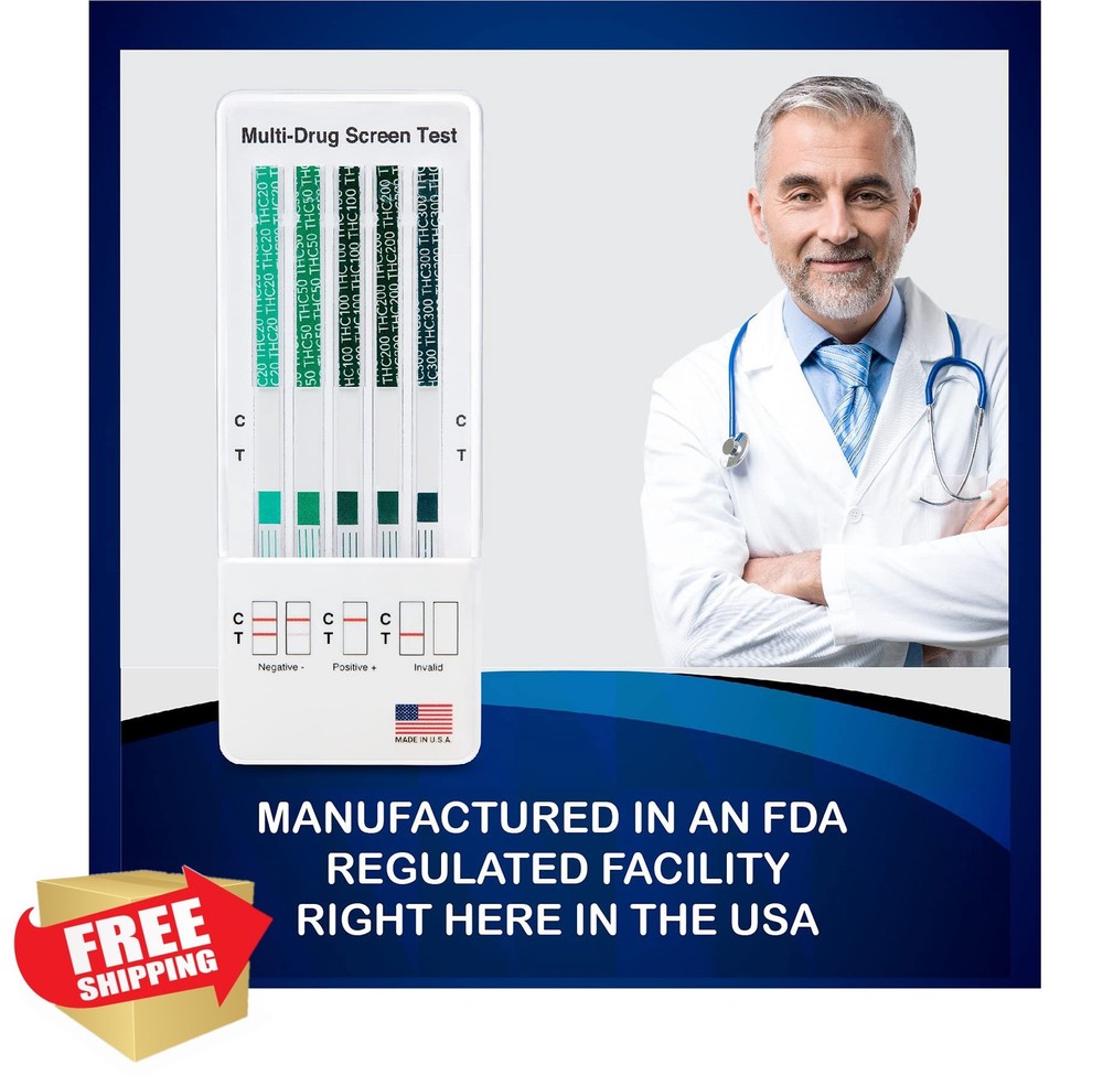 DrugExam 5 Pack Marijuana Test Dip Cards Cannabinoids Rapid