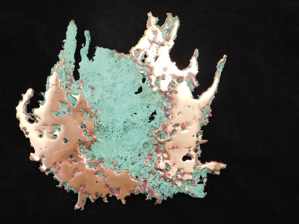 Big! Bright Solid COPPER SPLASH Art Sculpture 267gr