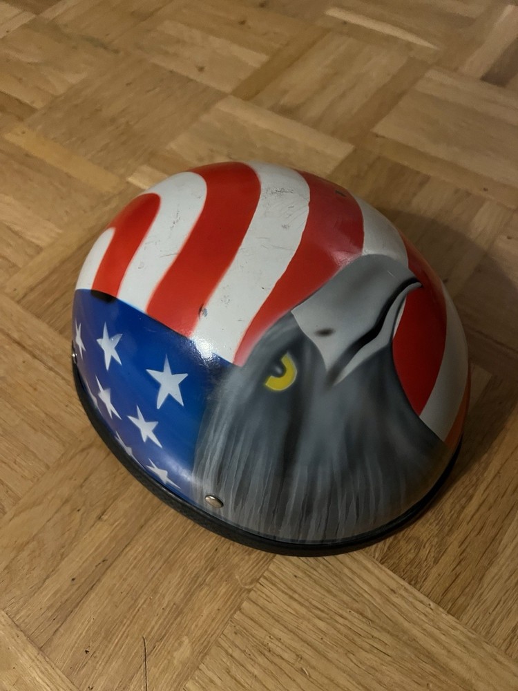 vintage motorcycle helmet half shell USA